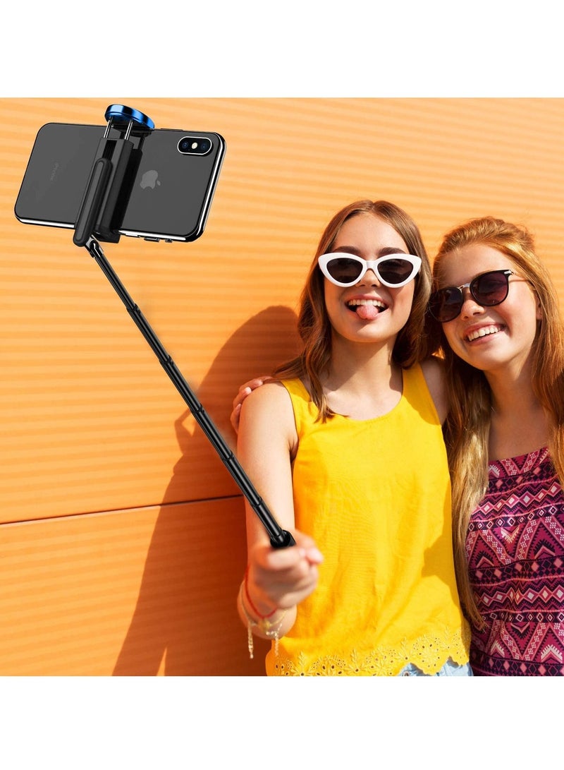 Selfie Stick Tripod, Extendable 3 in 1 Aluminum Bluetooth Selfie Stick with Wireless Remote