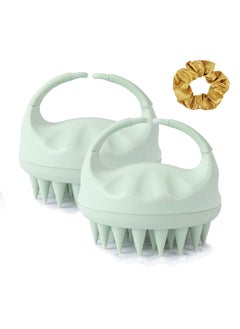 LKTOCAFT 2 PCS Scalp Massager Shampoo Brush with HairBand, Soft Silicone Bristles and Wheat Straw Scalp Scrubber, Dandruff Removal and Hair Growth, Wet Dry Hair Scalp Care  - Image 1