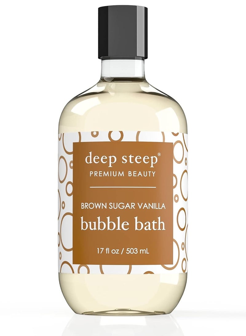 Deep Steep Deep Steep Bubble Bath, Brown Sugar Vanilla, 17 Ounce - Image 1