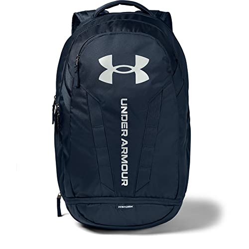 Under Armour Unisex-Adult Hustle 5.0 Backpack , Academy Blue (408)/Silver , One Size Fits All - Image 1