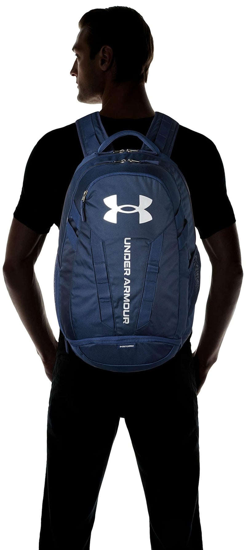 Under Armour Unisex-Adult Hustle 5.0 Backpack , Academy Blue (408)/Silver , One Size Fits All - Image 2
