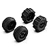 AMORIL RC Paddle Tires 4PCS Off Road Snow Sand Rubber Tires HexagonSide to Side 12mm Wheels Replacement for 110 Truck Black for RZ001 Part Number R11152 - Image 2