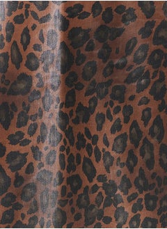 trendyol Brown Leopard Patterned Satin Woven Skirt TCTSS24EE00014  - Image 5