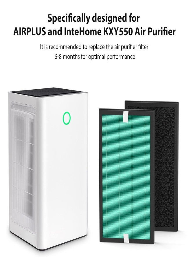 FMDZFL KXY550 Replacement Filter for Airplus and Intehome Air Purifiers - 2 Pack (Set of 2 Filters) - Image 2