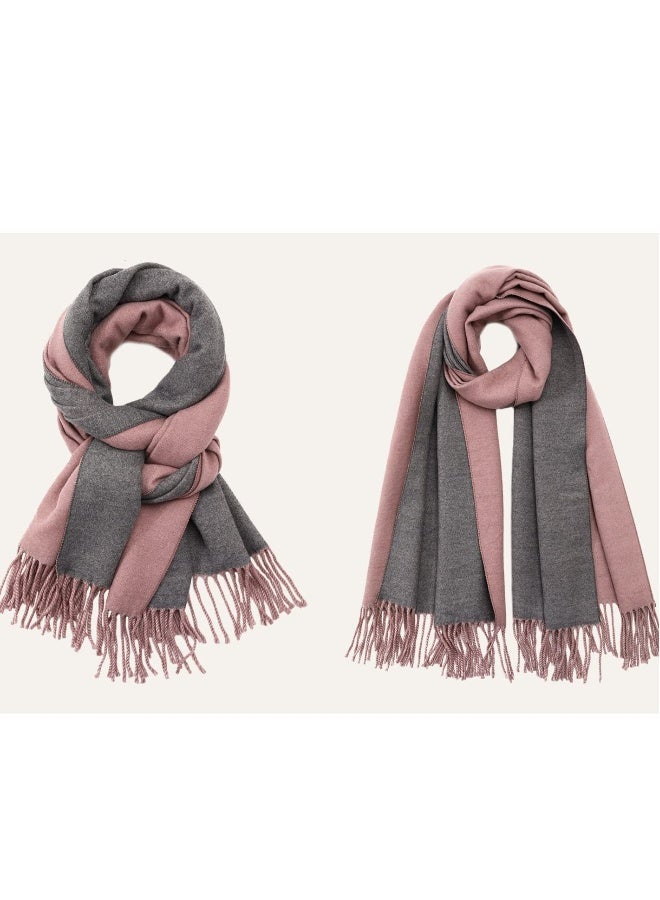 Cashmere Feel Scarfs for Women, Pashmina Shawl Wraps with Tassel, Winter Warm Large Blanket Scarf for Outdoor, Travel - Image 4