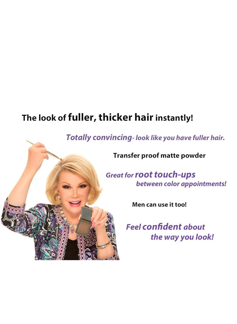 Joan Rivers Beauty - Joan Rivers Great Hair Day Root Touch Up Powder Duo - Root Cover Up Hair Powder for Thicker, Fuller Looking Hair - Fill-In Powder for Thinning Hair and Gray Hair Coverage (Blonde) - Image 1