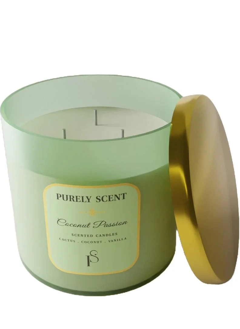 PURELY SCENT Coconut Passion 100% Soy Wax Candle 410 Grams