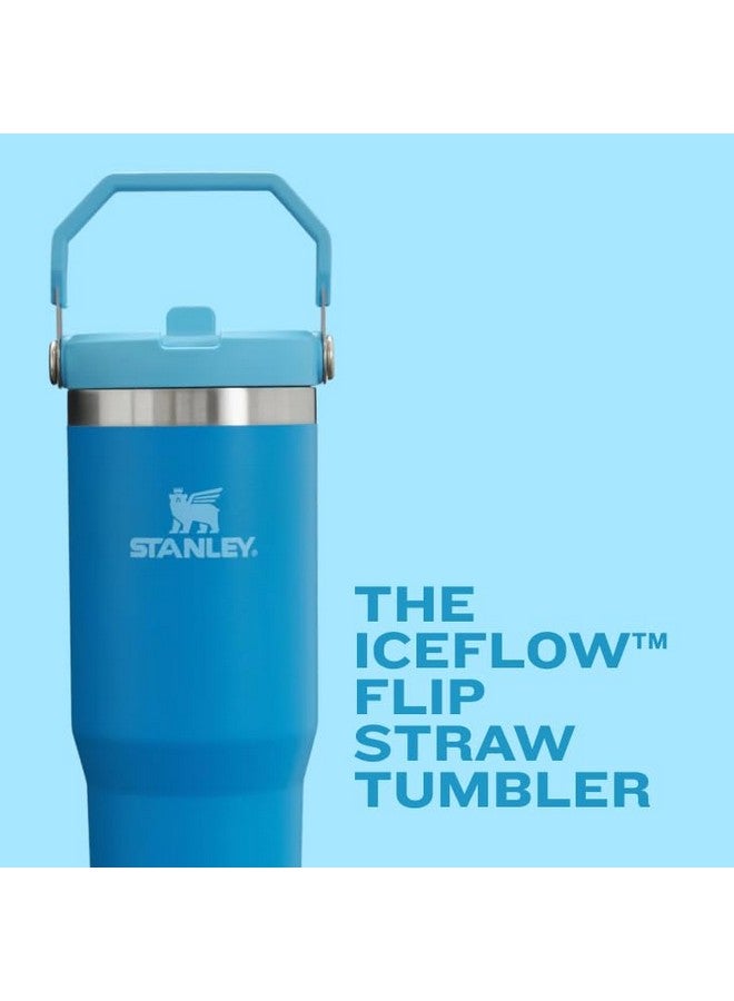 Stanley IceFlow Flip Straw Tumbler with Handle 20 oz | Twist On Lid and Flip Up Straw | Leak Resistant Water Bottle | Insulated Stainless Steel |BPA-Free | Tigerlily Plum - Image 3