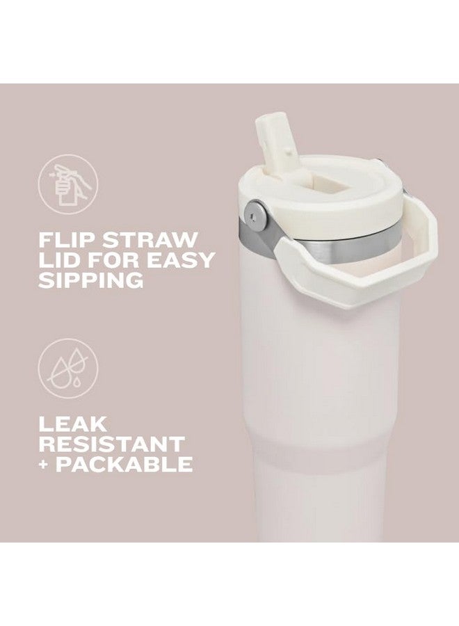 Stanley IceFlow Flip Straw Tumbler with Handle 20 oz | Twist On Lid and Flip Up Straw | Leak Resistant Water Bottle | Insulated Stainless Steel |BPA-Free | Tigerlily Plum - Image 5