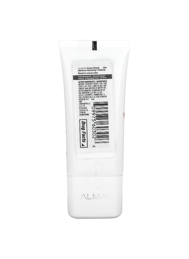 Almay Almay, Smart Shade, Skintone Matching Makeup, SPF 15, 200 Light Medium Mine, 1 fl oz (30 ml)  - Image 2