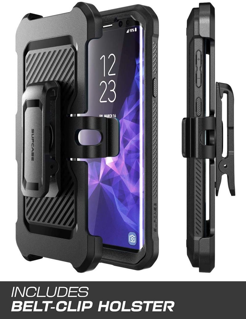 SUPCASE Unicorn Beetle Pro Series Case Designed for Samsung Galaxy S9+ Plus, with Built-In Screen Protector Full-body Rugged Holster Case for Galaxy S9+ Plus (2018 Release) (Black) - Image 4
