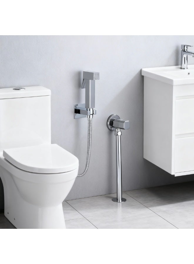 VMAX Stainless Steel Handheld Bidet Sprayer – Wall Mounted, Single Function, 120cm Flexible Hose, 15 PSI Pressure, Multi-Purpose Cleaning for Bathroom, Toilet, Kitchen & Pets - Image 4