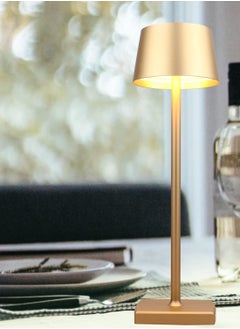 HOCC Cordless Battery Operated  Table Lamp Night Lamp Golden  - Image 2