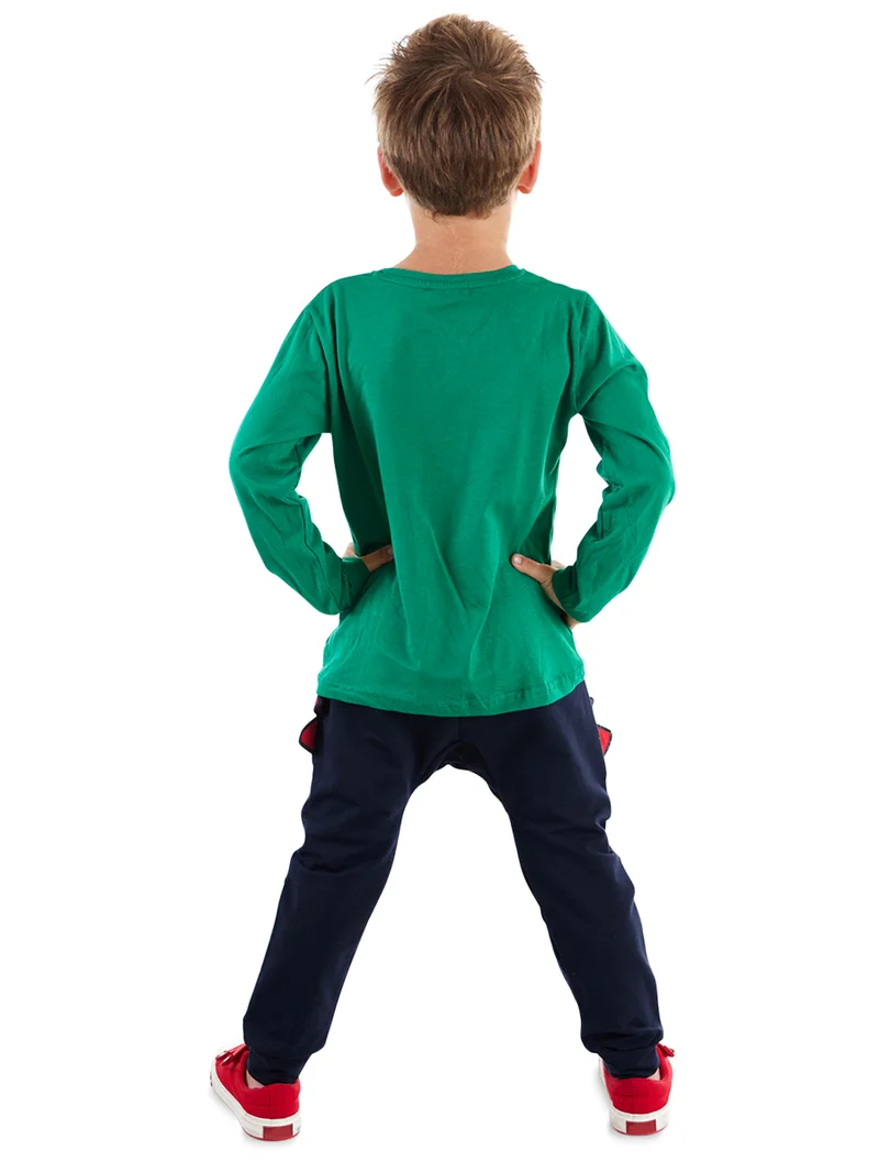 دينوكيدس طقم تي شيرت وبنطلون ديناصور للأولاد