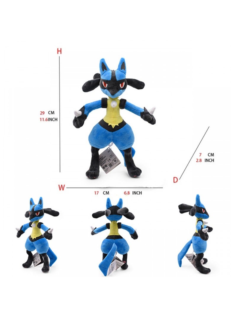 Bluejw 1-Piece Pocket Monsters Figure Lucario Plush Toys 29cm - Image 3