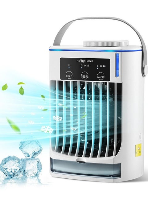 Portable Air Conditioner, Evaporative Mini Air Cooler with Water Tank, 3 Adjustable Wind Speeds,Two Working Modes, Detachable Activated Carbon Filter, Personal Mini AC Unit for Bedroom Office