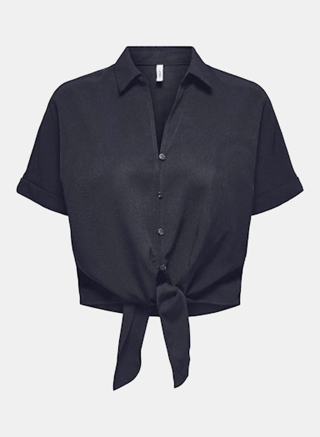 ONLY Womens Nova Life Shortsleeve Knot Shirt - Image 1
