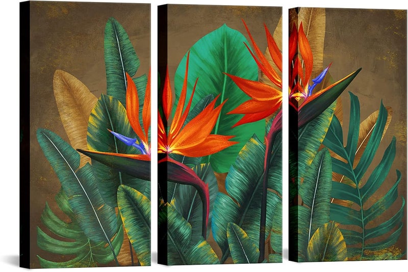FuShvre Tropical Flower Canvas Art Set - Image 1