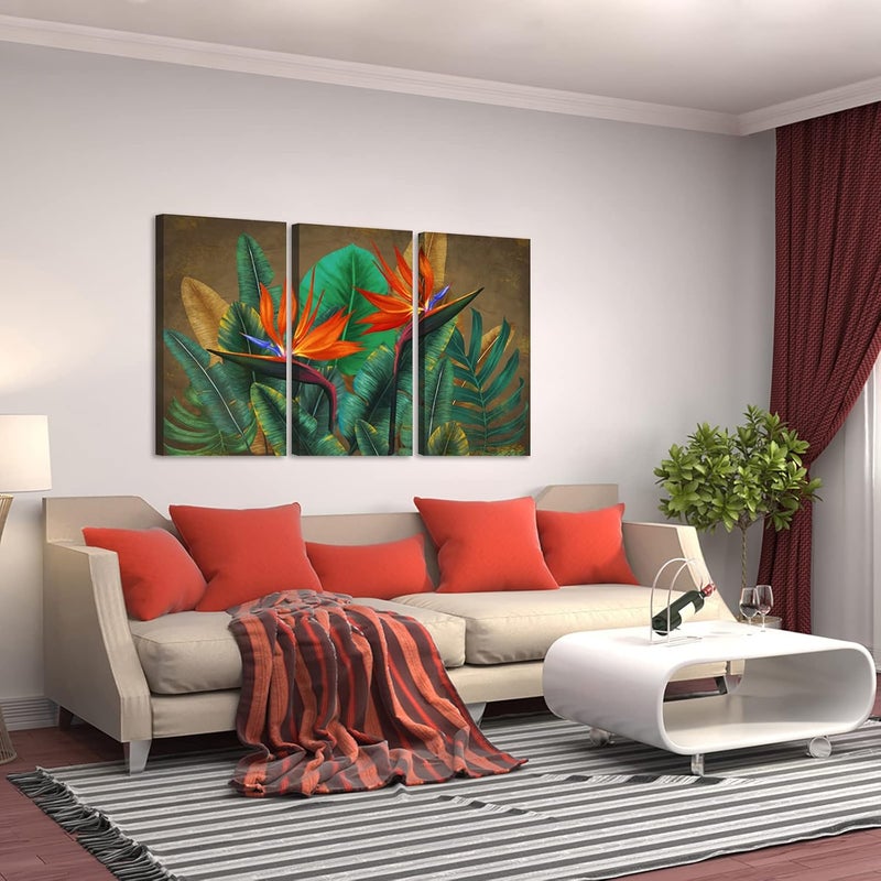 FuShvre Tropical Flower Canvas Art Set - Image 2