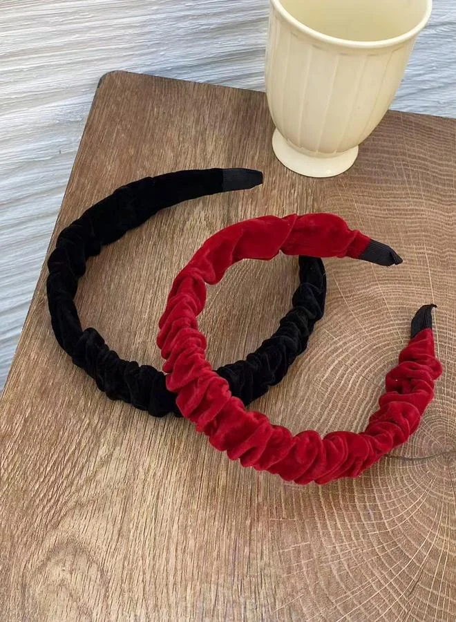 تايك تو طقم من قطعتين - طوق رأس مخملي