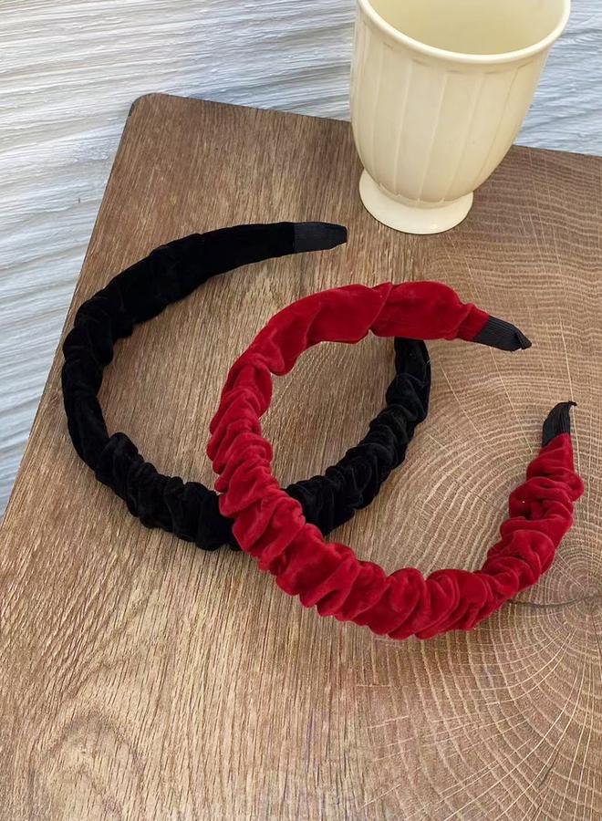 Take Two Set of 2 - Velvet Textured Headband - Image 2