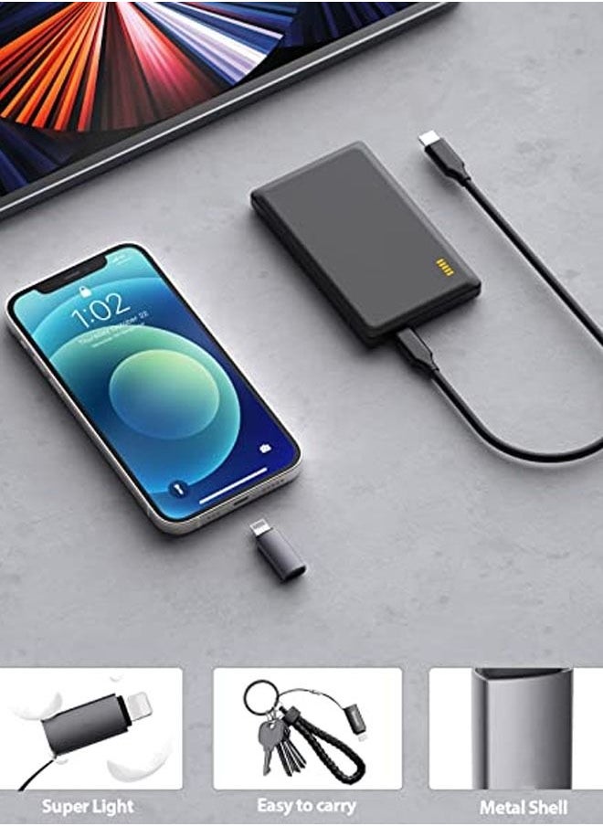 Yesido - USB C to Lightning Adapter Support 18W PD Fast Charging Compatible with iPhone iPad iPod - Image 1