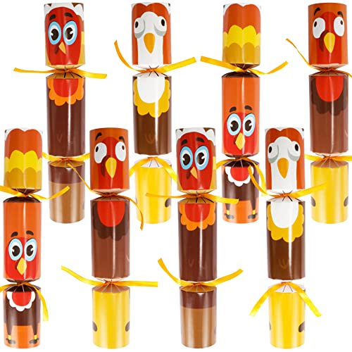 JOYIN 8 PACK Thanksgiving NonSnap Party Favor Turkey Style Thanksgiving Party Games for Fall Holiday No Snap Party Table Favor Set with Joke Dice Gifts Holiday Prizes for Kids Adults - Image 1