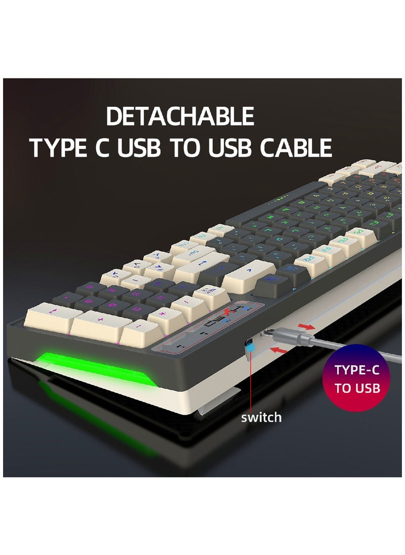 HXSJ Hxsj L900 Wireless Gaming Keyboard 96 Key Layout with Mouse Rgb  - Image 3