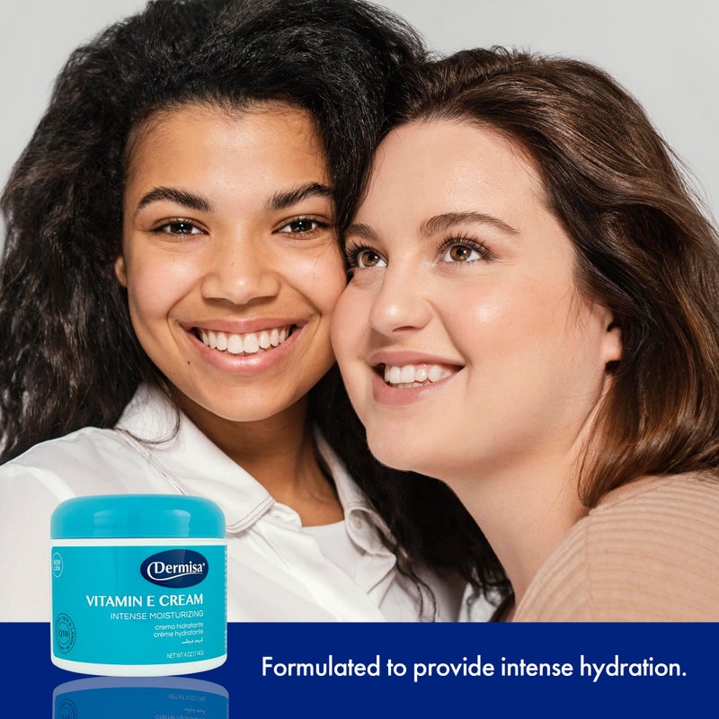 Dermisa Vitamin E Cream | Intense Moisturizer for Dry Skin | with Cocoa Butter, Collagen, Elastin & Q10 | Made in USA | Pack of 1 - Image 5