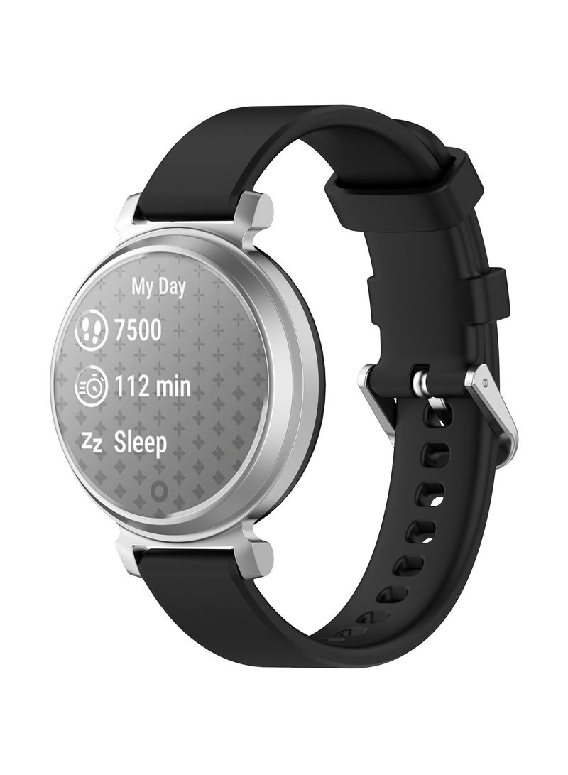 Straps Compatible for Garmin Lily 2 Active Bands 14mm Soft Silicone Spots Replacement Strap Wristbands for Women (Black)