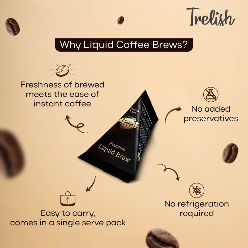 Trelish Coffee Filter Coffee And Vanilla Coffee | Instant Coffee Liquid | Makes 14 Cups | Just Add Milk/Water | Pack of 2 - Image 3