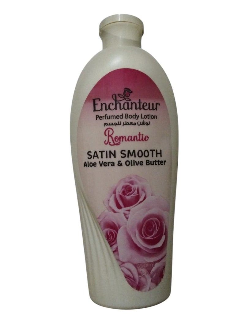 Enchanteur Romantic Aloe Vera And Olive Butter Perfumed Body Lotion 500ml - Image 1