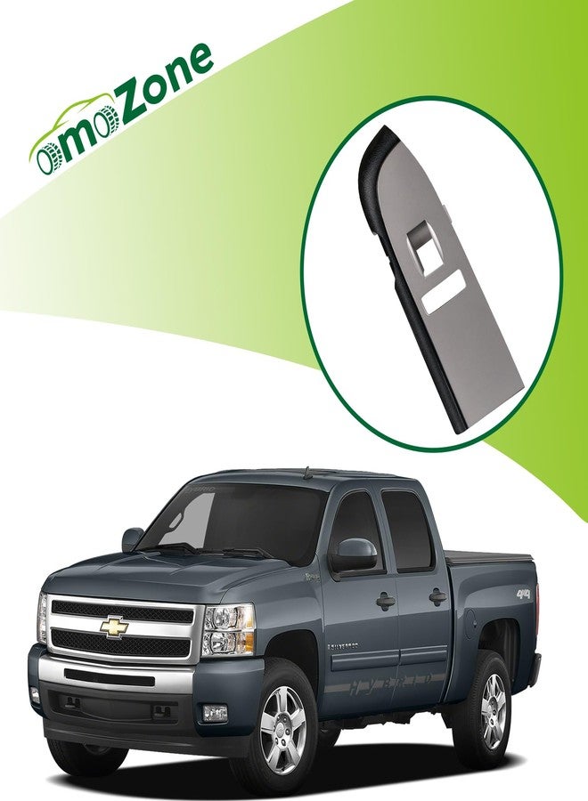 omoZone Window Switch Bezel Cover Front Right Passenger Side Door Switch Panel Trim Ebony Compatible with 2010-2014 Chevrolet Chevy Silverado GMC Sierra Replaces 20922519 - Image 2