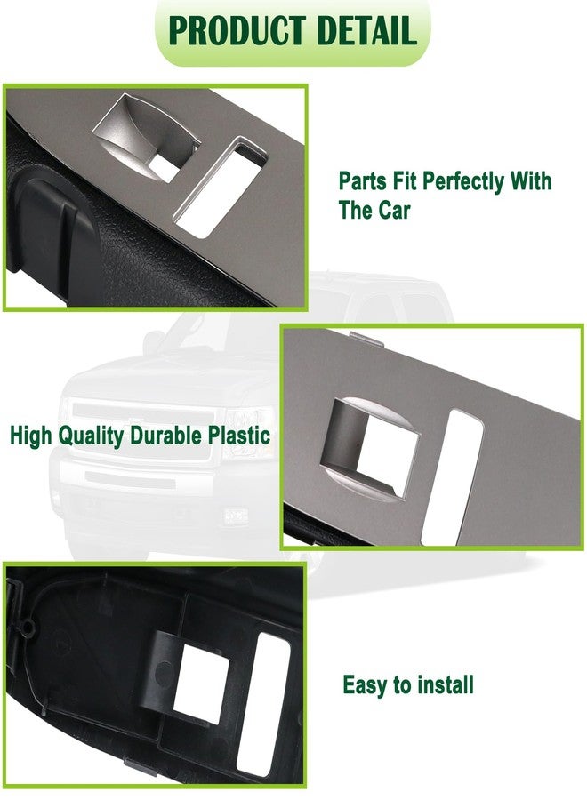 omoZone Window Switch Bezel Cover Front Right Passenger Side Door Switch Panel Trim Ebony Compatible with 2010-2014 Chevrolet Chevy Silverado GMC Sierra Replaces 20922519 - Image 5