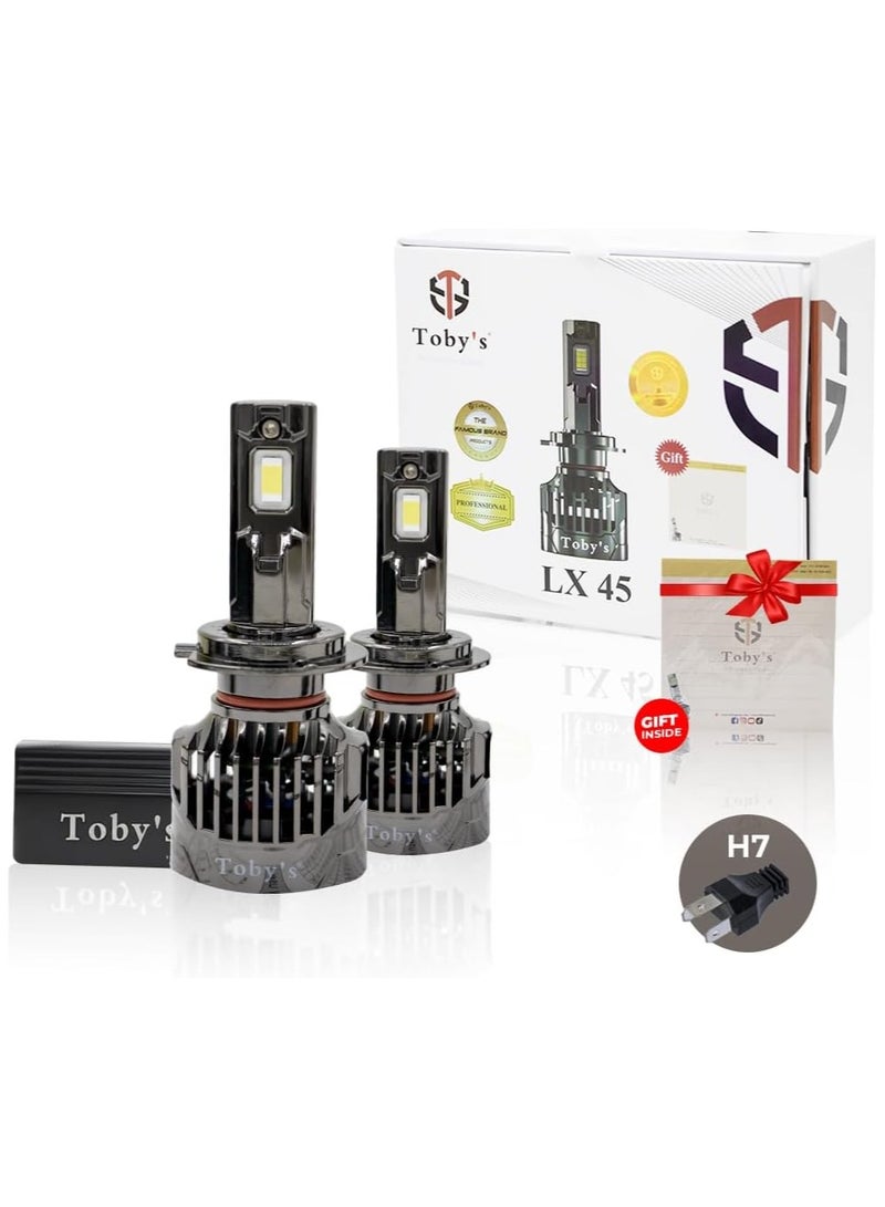 توبيز مجموعة مصابيح أمامية LED جديدة تمامًا من توبي LX 45-H7 بدرجة حرارة لون 6500 كلفن وقوة 90 وات وقوة 9000 لومن وإضاءة فائقة مثالية للرحلات الطويلة - Image 1