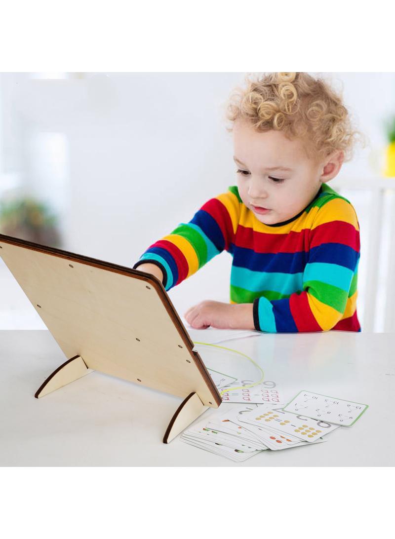 Children's wooden magnetic numerical operation color classification magnetic bead movement counting game puzzle toys - Image 4