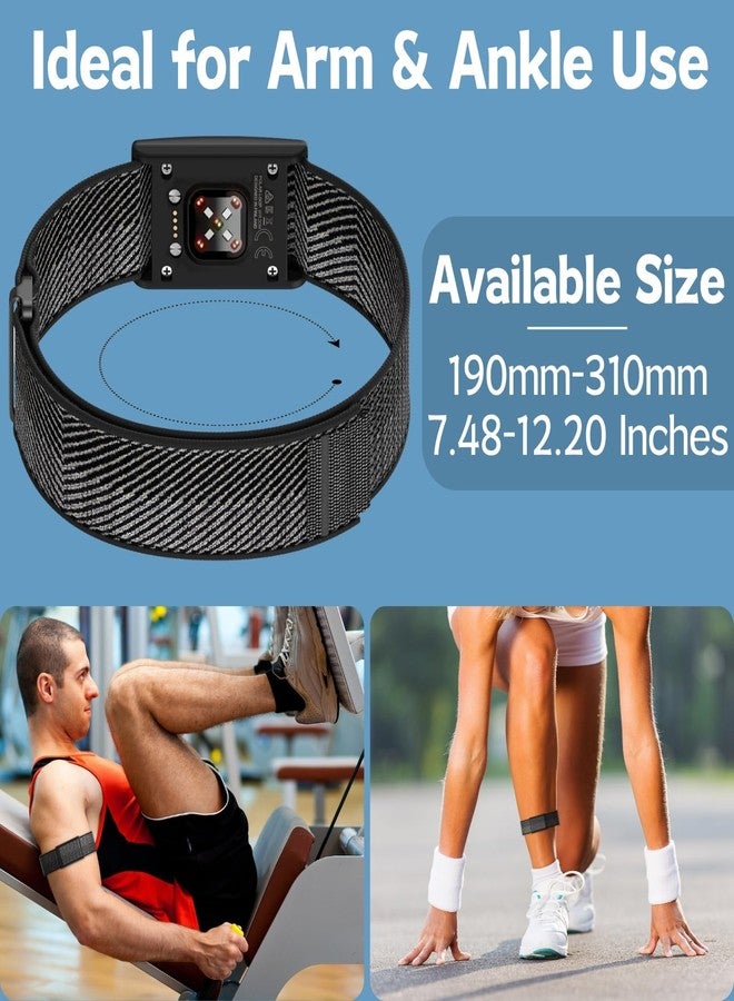 Vanet Bicep Nylon Straps Compatible for Polar Loop Bands/Polar 360 Replacement, Elastic Woven Arm/Ankle Strap Breathable Sport Braided Hook & Loop Wristbands for Visible Armband 2.0 [NO Tracker] - Image 4