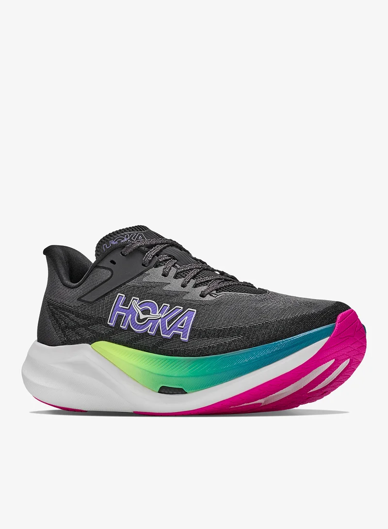 Hoka BLACK / NEON NEBULA Rocket X 3 for Women | Best Price UAE