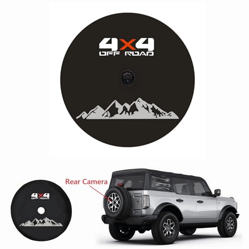 Tribones for Ford Bronco, Toyota Prado TXL TX, Jeep SUVs, Spare Tire Cover with Camera Hole, Spare Wheel Cover with Rear Camera Hole, Tire Cover Protector (XXL, 315/70R17, 33x12.50R16.5LT) - Image 3