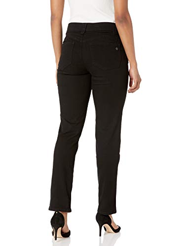Democracy Women's Petite Ab Solution Straight Leg Jean, Black, 4P - Image 2