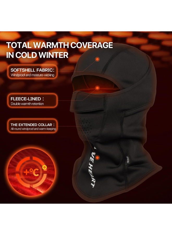 Aicall Balaclava Ski Mask，Anti-Fogging Windproof and Breathable Thermal Face Mask for Men Women,Winter Gear for Outdoor Sports(Black) - Image 4
