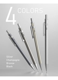 Nicpro 20Pcs 0.5Mm & 0.7Mm Metal Mechanical Pencils Set Lead Drafting Pencil For Artist Writing Sketching Drawing With 8 Tubes Hb Lead Refills 3Pcs 4B Erasers 9Pcs Eraser Refills Come With Case  - Image 2