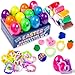 Waybla 12Pack Prefilled Easter Eggs with Modeling Dough EasterShaped Cutters NonCandy Easter Gift Easter Basket Stuffers for Kids - Image 2