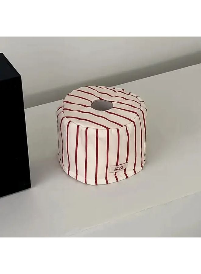 Modern Minimalist Round Tissue Box Organizer Green Sturdy Space Saving Toilet Paper Holder - Image 3