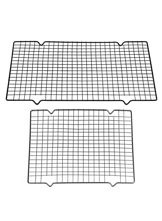 Nonstick Cooling Rack Mesh Grid Drying Stand Black 28cm - Image 3