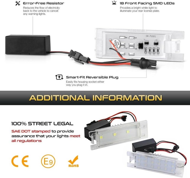 DEMULAX 6000K LED License Plate Light - Image 5