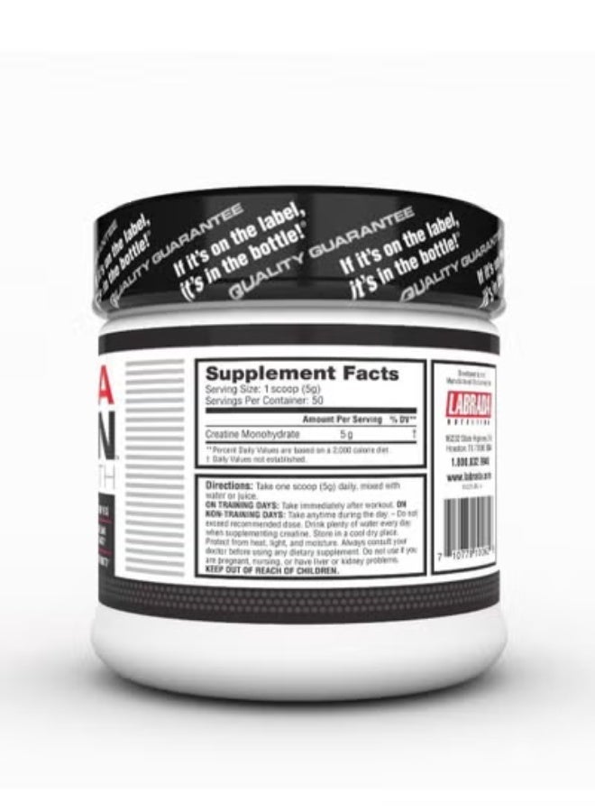 Labrada CreaLean Strength Creatine Monohydrate Powder - Buy 1 Get 1 Free (Unflavored, 2x 250g, 166 Total Servings) - Image 3