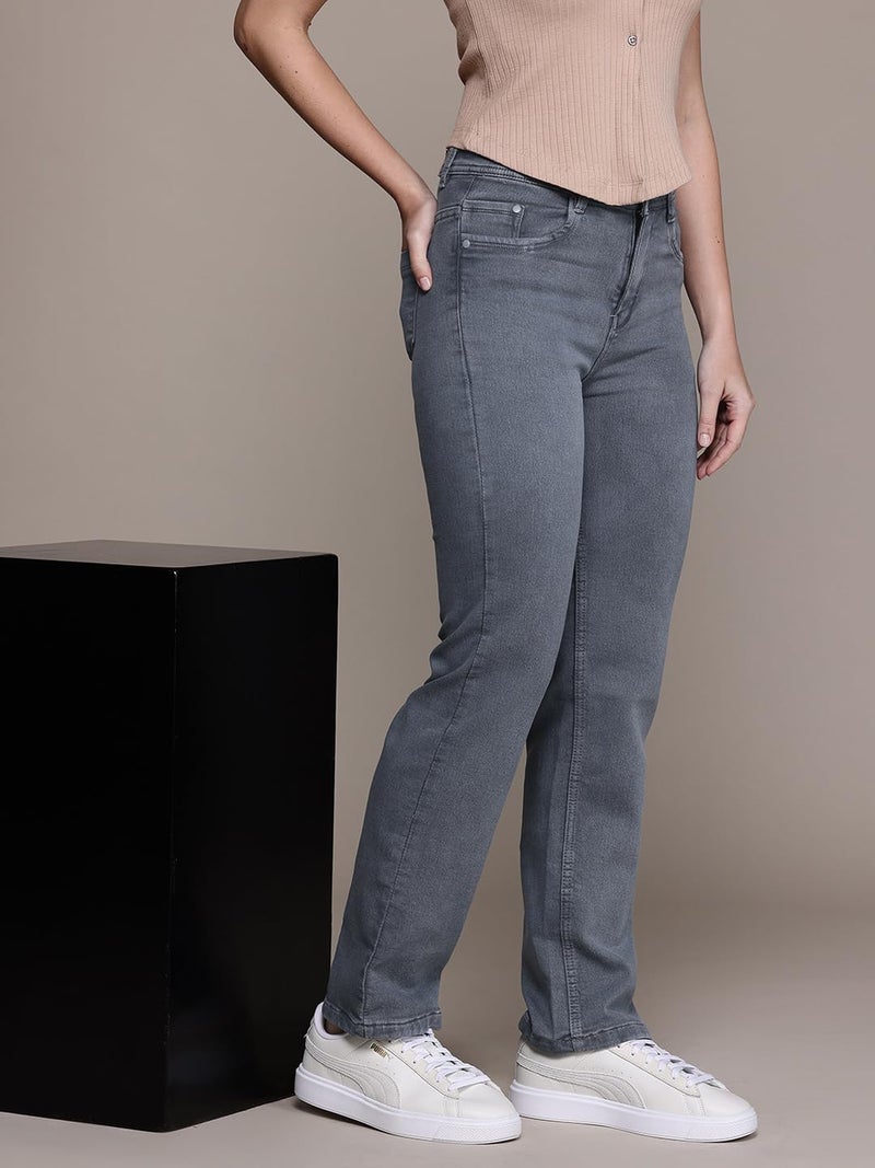 Nifty Women's Denim Stretchable Straight Fit Jeans (1457_Gry_30_Grey_30) - Image 2