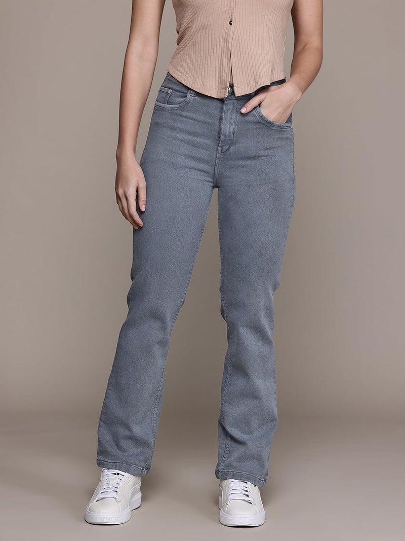 Nifty Women's Denim Stretchable Straight Fit Jeans (1457_Gry_30_Grey_30) - Image 3