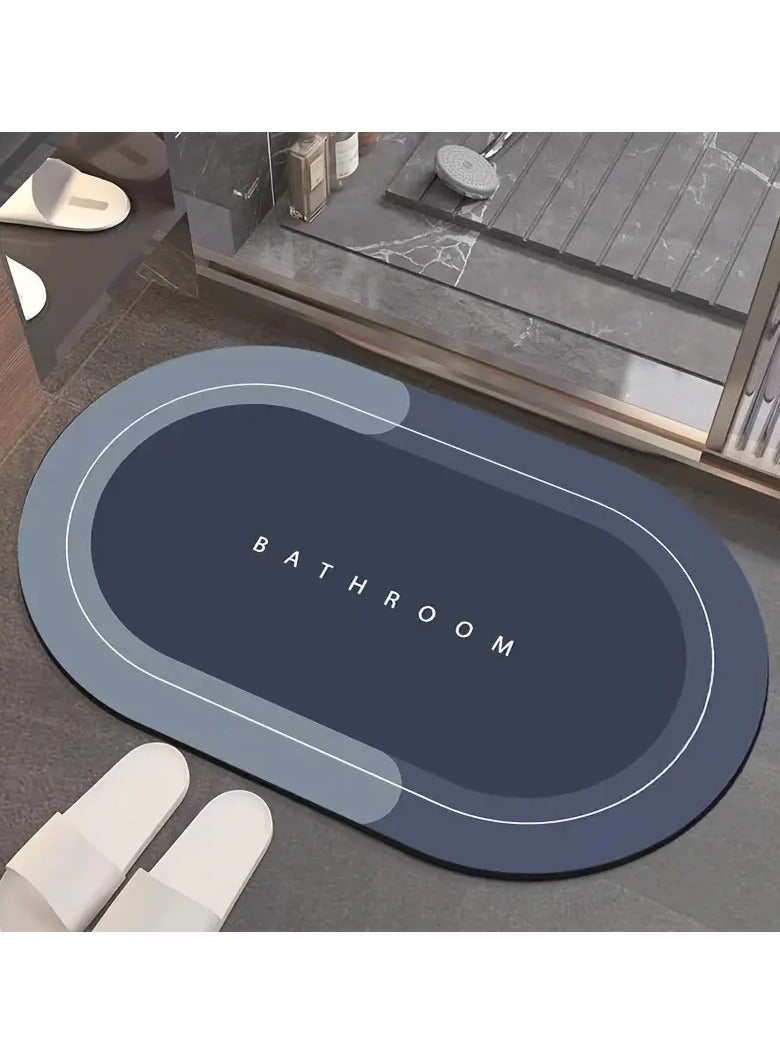 فالمر سجادات حمام دائرية مطاطية سريعة الجفاف، سجادات باب ماصة للماء للمنزل، سجادات أرضية حمام مانعة للانزلاق (طباعة الحمام) - Image 1